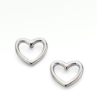 Marc by Marc Jacobs Love Heart Stud Earrings/Silvertone