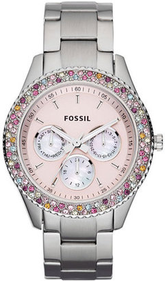 Fossil 'Stella' Crystal Bezel Multifunction Watch