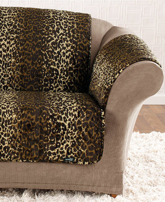 Sure Fit Pet Velvet Leopard Loveseat Slipcover Throw