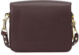 Sophie Hulme Small bordeaux leather cross-body bag
