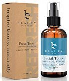 Alöe Beauty By Earth Facial Toner; Organic and Natural Witch Hazel Rose Water Astringent; Best Hydrating and Clarifying Face Spray for Daily Use; No Alcohol or Oil; Skin Cleansing for Men and Women