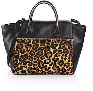 Milly Logan Large Leather & Calf Hair Tote