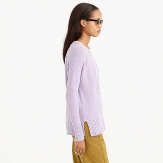 J.Crew Wool pointelle cable sweater