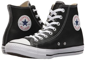black leather converse high tops sale