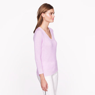 J.Crew Collection cashmere plaited V-neck sweater