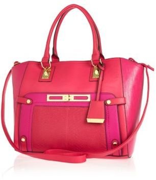 River Island Pink colour block wing tote bag