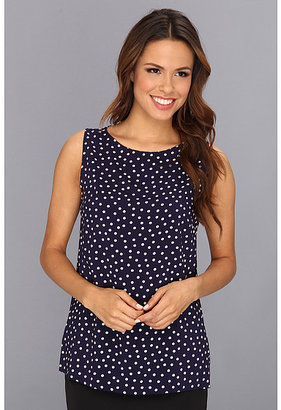 Three Dots Sleevless Boatneck Top w/ Side Slits