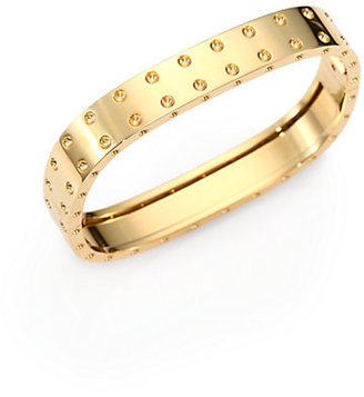 Roberto Coin Pois Moi 18K Yellow Gold Two-Row Bangle Bracelet