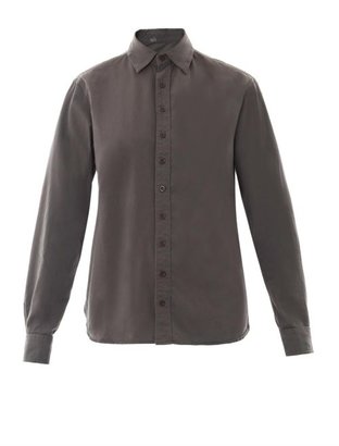 1.61 Point-collar cotton shirt