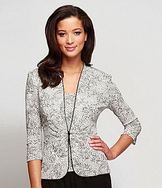 Alex Evenings Glitter-Embellished Printed Twinset