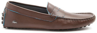 Lacoste Concours Brown Leather Moccasins