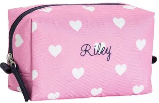 Pottery Barn Kids Mackenzie Pink/Navy Hearts Small Travel Pouch