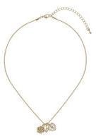 Dorothy Perkins Womens Ditsy Flower Necklace- Gold