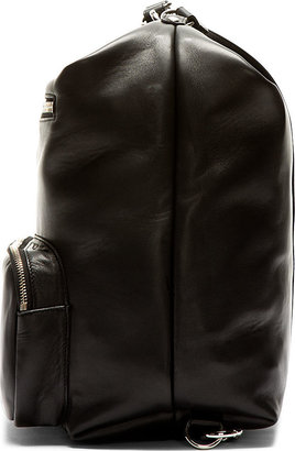 Marni Black Leather Buckle Backpack