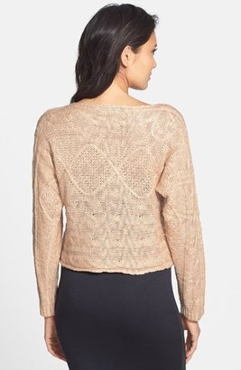 MinkPink 'Bonfire' Cable Knit Sweater