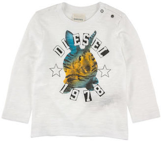 Diesel white flamed jersey t-shirt