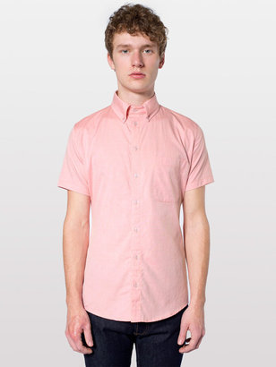 Oxford Pinpoint Short Sleeve Button-Down with Pocket