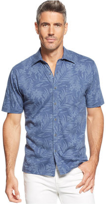 Tasso Elba Island Big and Tall Printed Short-Sleeve Shirt