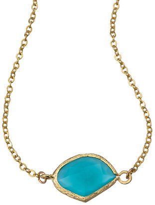 Alvina Abramova Gold and Blue Joyce Pendant Necklace