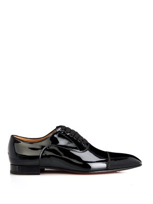 Christian Louboutin Greggo patent-leather lace-up shoes