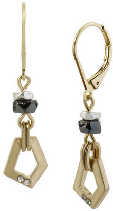 Kenneth Cole NEW YORK Geometric Pave Link Drop Earring