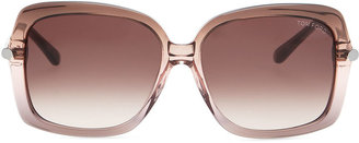 Tom Ford Paloma Plastic Square Sunglasses, Pink