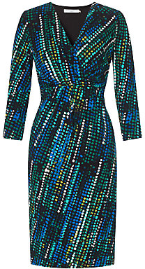 John Lewis 7733 John Lewis Capsule Collection Diagonal Spot Jersey Dress, Multi