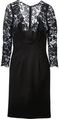 Ermanno Scervino lace insert fitted dress