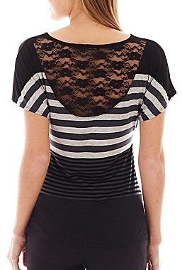 Amy Byer Byer California by & by Lace Dolman-Sleeve Top
