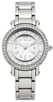 Lipsy Ladies silver tone bracelet watch with silver dial
