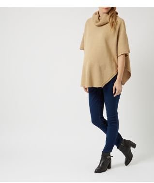 New Look Maternity Tan Roll Neck Knitted Poncho