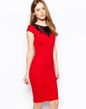 Jessica Wright Ellie Bodycon Dress - red