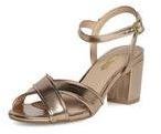 Dorothy Perkins Womens Rose gold block heel sandals- Gold