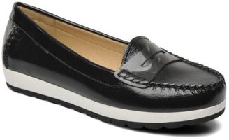 Geox Women's D Senda S Rounded Toe Loafers In Black - Size 5