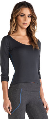 So Low SOLOW Cropped Hi-Lo Running Top