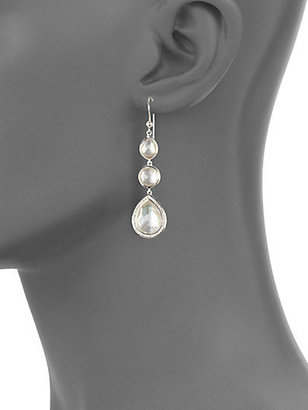 Ippolita Stella Mother-Of-Pearl, Clear Quartz, Diamond & Sterling Silver Doublet Triple-Drop Earrings