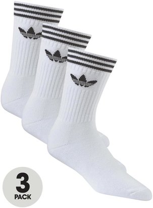 adidas Trefoil Logo Crew Socks (3 Pack)