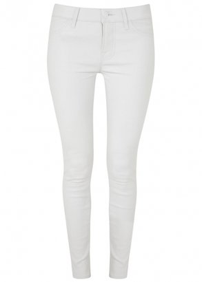 J Brand White skinny leather jeans