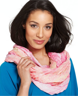 Collection XIIX Chevron Pleated Paisley Loop Scarf