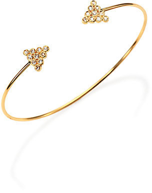 Jacquie Aiche Diamond & 14K Yellow Gold Triangle Cuff Bracelet