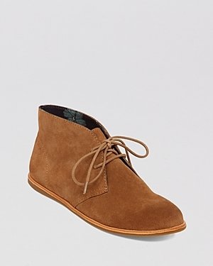 Lucky Brand Lace Up Flat Booties - Asherr