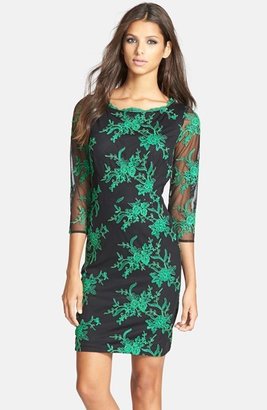 Adrianna Papell Embroidered Sheath Dress