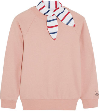 Finds + Wanderclad contrast-collar cotton-jersey sweatshirt