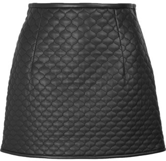 Chloé Leather A-line mini skirt