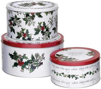 Portmeirion The Holly & The Ivy Set of 3 Cake Tins