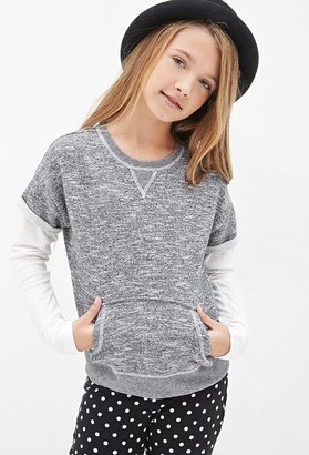 Forever 21 girls Layered Marled Top (Kids)