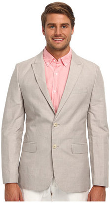 Calvin Klein YD Ramie/Cotton Stripe Half Lined Jacket