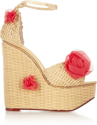 Charlotte Olympia Hortencia embellished woven leather sandals