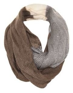Nine West Taupe sequin scarf