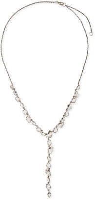 Alexis Bittar Fine Quartz Y-Drop Necklace with Claw Diamonds
